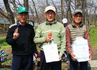 右から、３位：福田さん、ベスグロ優勝：伴さん、準優勝：吉田さん